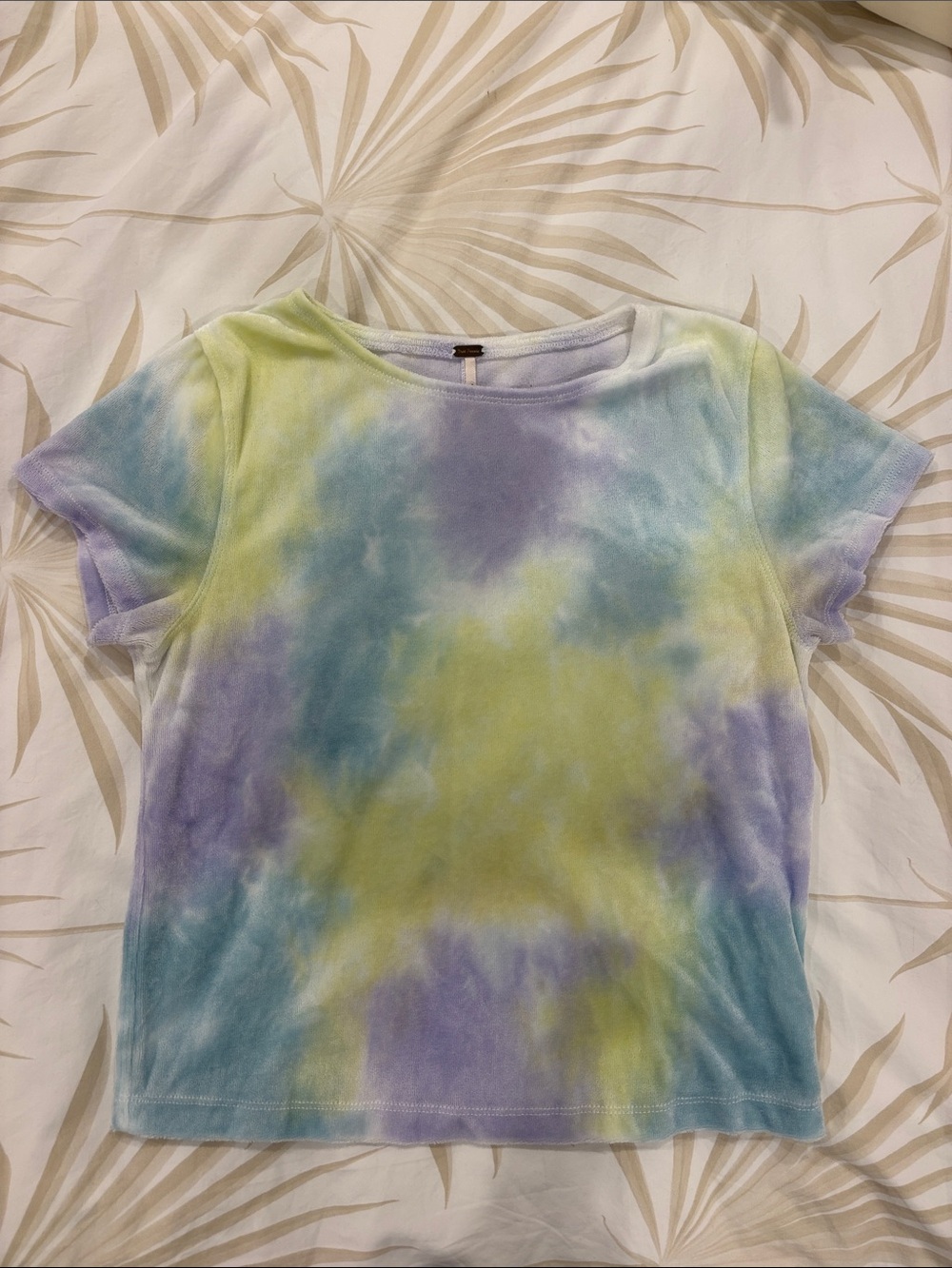 Free People Pastel Tie-Dye Crewneck Short Sleeve Tee
